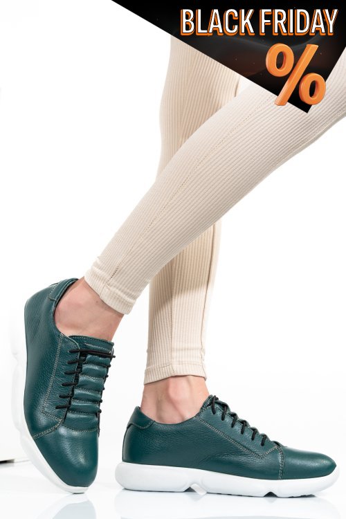 Zöld természetes bőr sport cipők 1s7h68