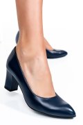 Kék természetes bőr magassarkú cipők 3s7h292