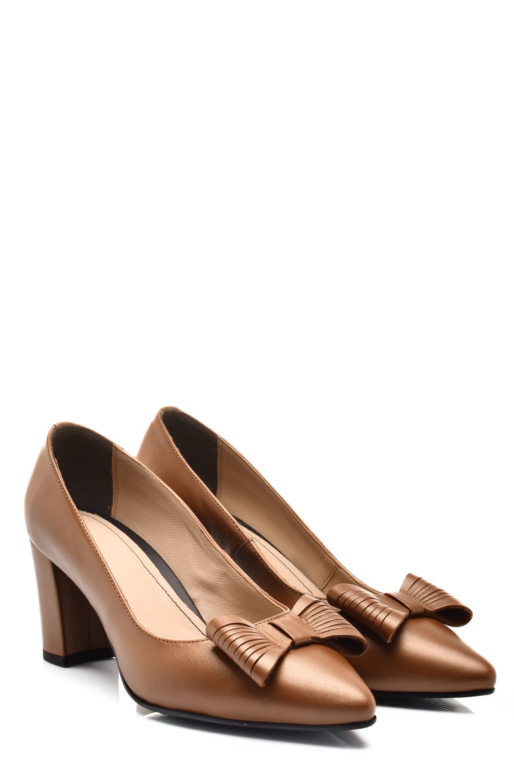 Barna természetes bőr magassarkú cipők 1s7h706lib