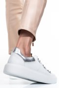 Fehér természetes bőr sport cipők 2s7h41-609np