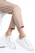 Fehér természetes bőr sport cipők 2s7h41-609np