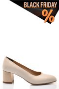 Bézs természetes bőr magassarkú cipők 5s7h600