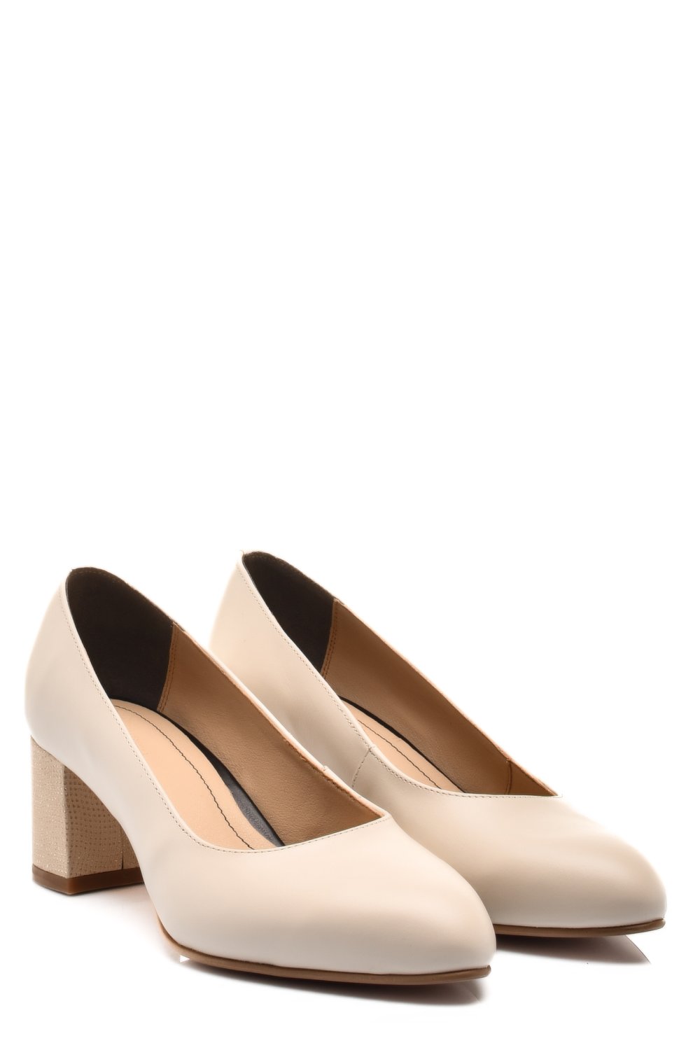 Bézs természetes bőr magassarkú cipők 5s7h600