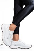 Fehér természetes bőr sport cipők 2s7h41-613np