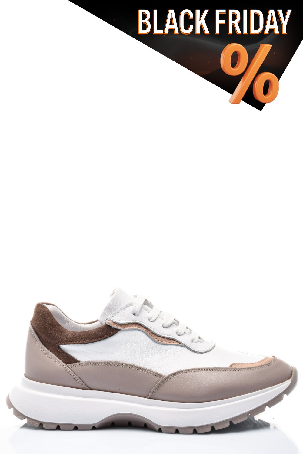 Bézs természetes bőr sport cipők 2s7h41-614np