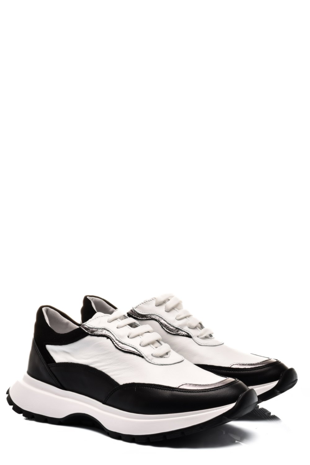 Fekete természetes bőr sport cipők 2s7h41-614np