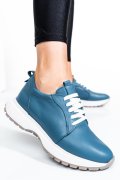 Kék természetes bőr sport cipők 2s7h41-613np