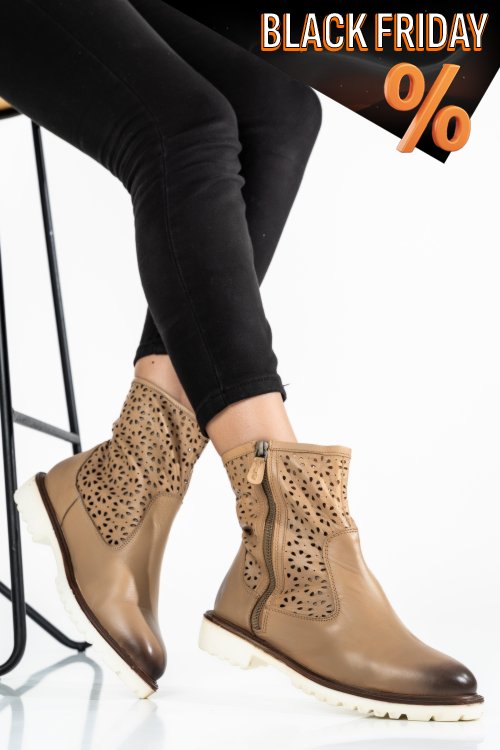 Rózsaszín természetes bőr bakancs 9s7h231