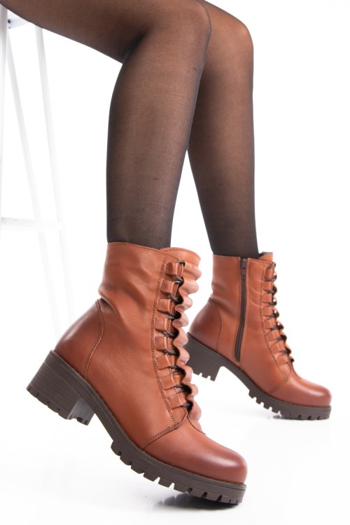 Barna természetes bőr bakancs 1s7h82859star