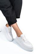 Fehér természetes bőr sport cipők 4s7h030