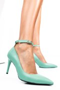 Zöld természetes bőr magassarkú cipők 1s7h754amg