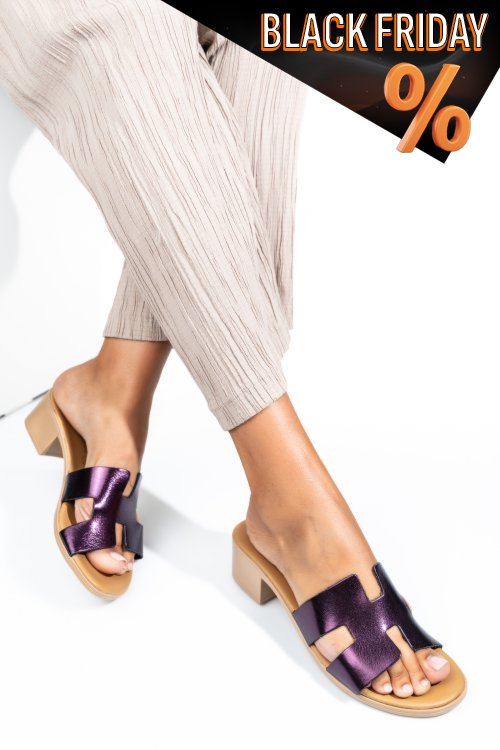 Mályva természetes bőr papucs hs7h-tacco