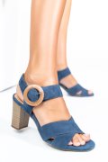 Kék fordított bőr szandál 7s7h37-003