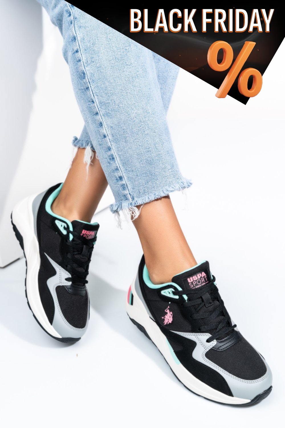 Us polo assn fekete sportcipők hs7husky