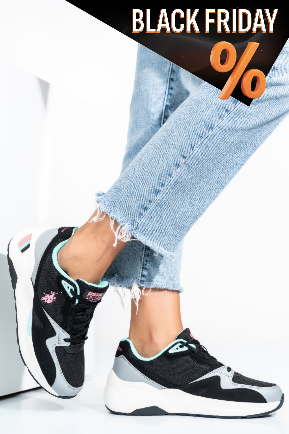 Us polo assn fekete sportcipők hs7husky