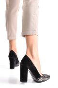Fekete természetes bőr magassarkú cipők 1s7h985