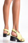Sárga természetes bőr szandál 2s7h100