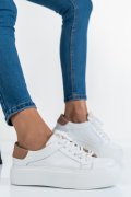Rózsaszín természetes bőr sport cipők 3s7h001