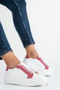 Fehér természetes bőr sport cipők 3s7h005