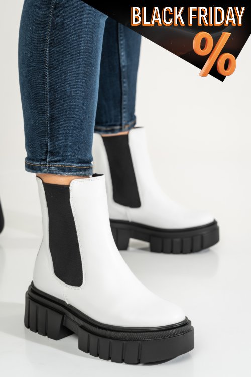 Fehér természetes bőr bakancs 2s7h22869np