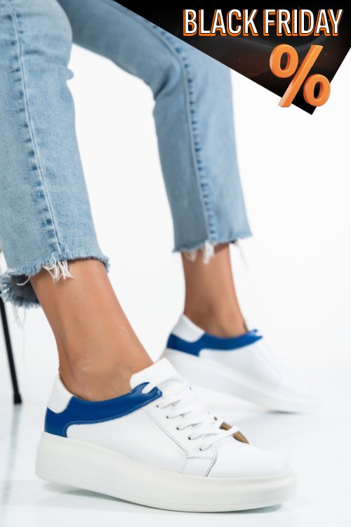 Kék természetes bőr sport cipők 3s7h000