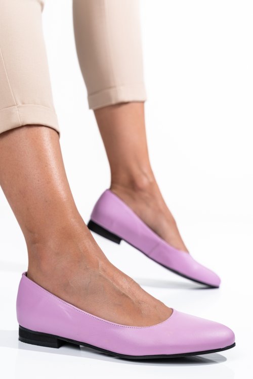 Mályva természetes bőr balett cipők 4s7h50b