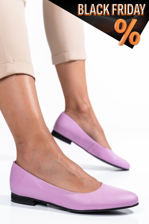 Mályva természetes bőr balett cipők 4s7h50b