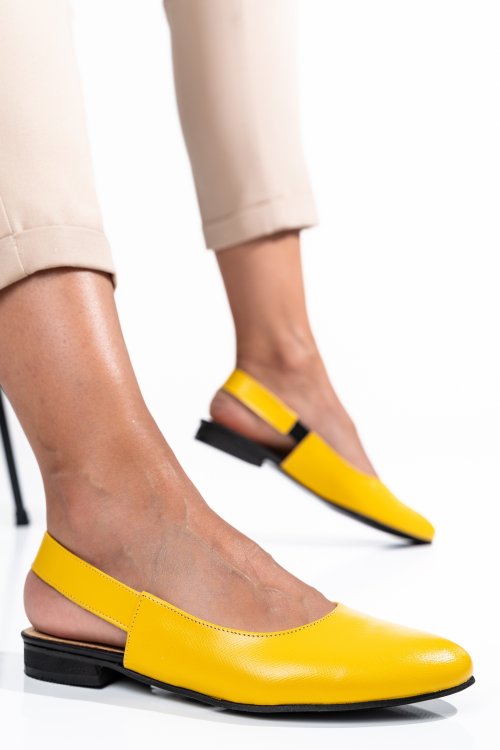 Sárga természetes bőr szandál 6s7h00x