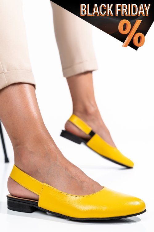 Sárga természetes bőr szandál 6s7h00x