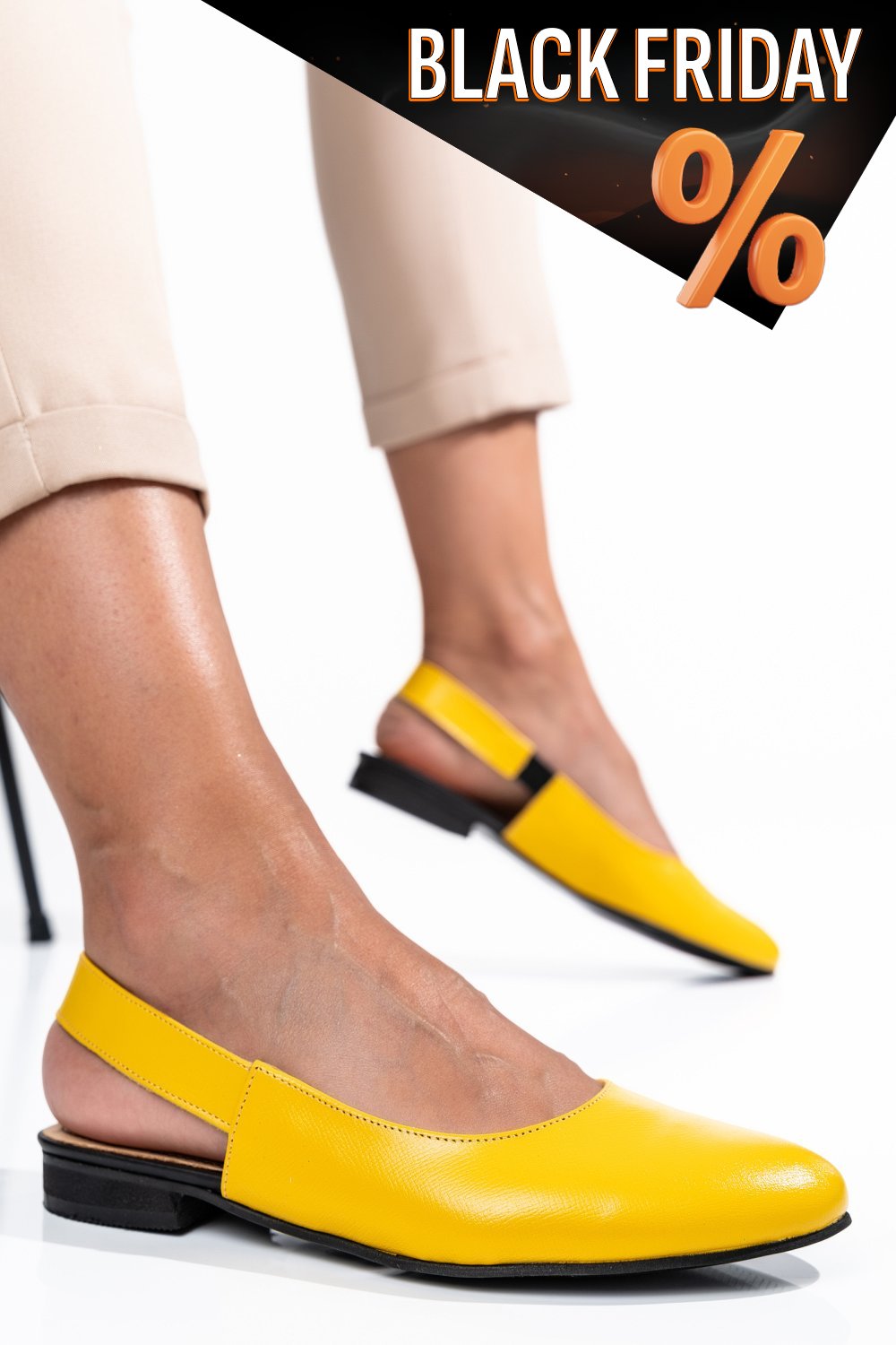 Sárga természetes bőr szandál 6s7h00x