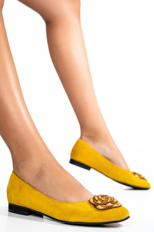 Sárga természetes bőr magassarkú cipők 2s7h56br