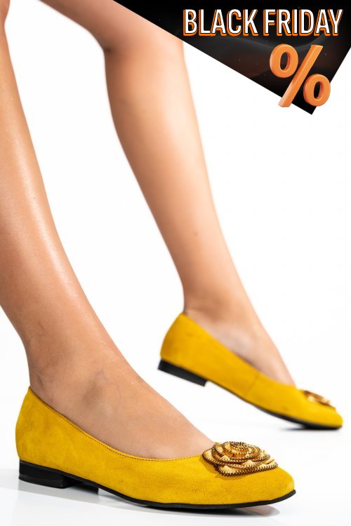 Sárga természetes bőr magassarkú cipők 2s7h56br