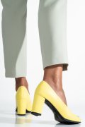 Sárga természetes bőr magassarkú cipők 1s7h725