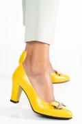 Sárga természetes bőr magassarkú cipők 1s7h717