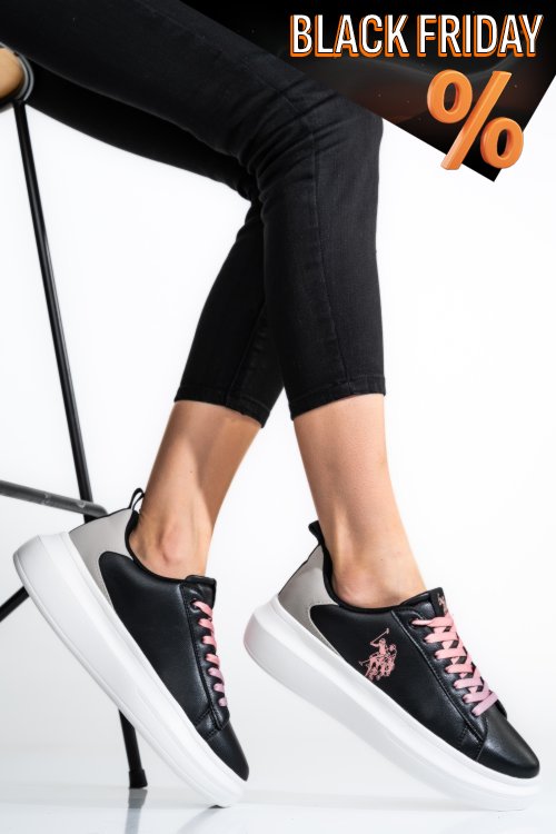 Us polo assn fekete sportcipők hs7helis026