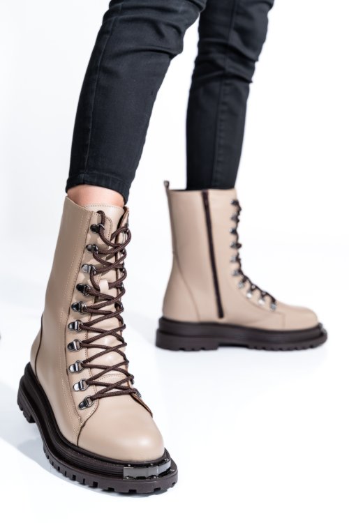 Bézs természetes bőr bakancs 2s7h32-037np