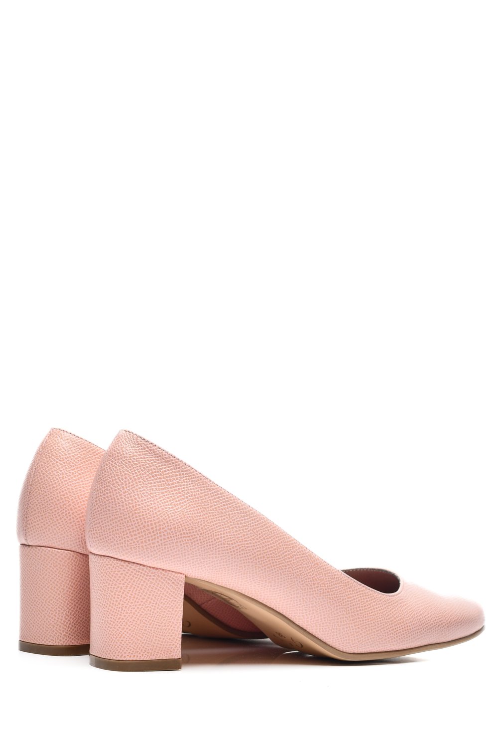 Rózsaszín természetes bőr magassarkú cipők 3s7h475