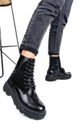 Fekete természetes bőr bakancs 1s7h50lib