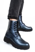 Kék természetes bőr bakancs 1s7h50lib