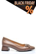 Barna természetes bőr magassarkú cipők 1s7h653