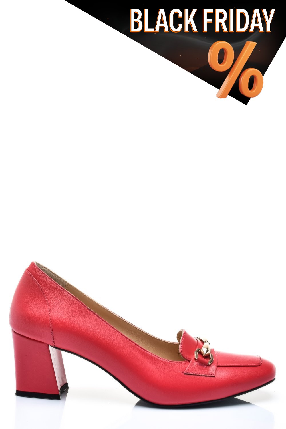 Piros természetes bőr magassarkú cipők 1s7h709