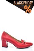 Piros természetes bőr magassarkú cipők 1s7h709