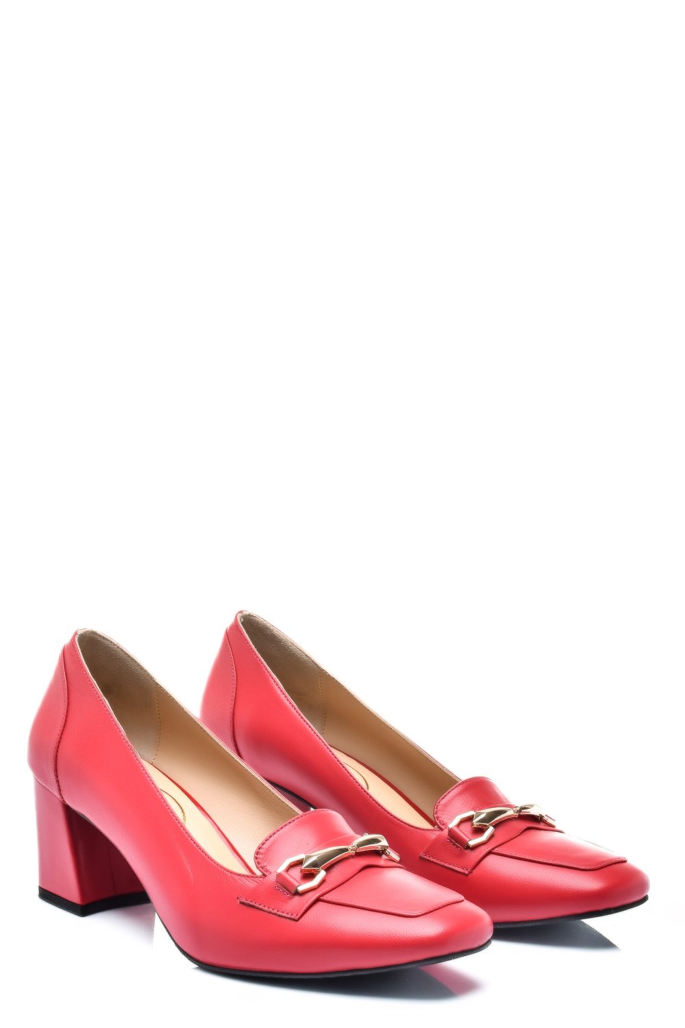 Piros természetes bőr magassarkú cipők 1s7h709