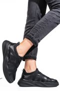 Fekete természetes bőr sport cipők 2s7h32