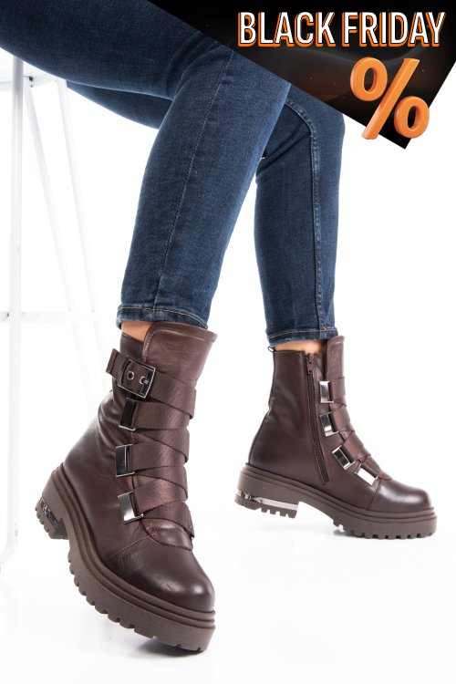 Barna természetes bőr bakancs 2s7h02847np