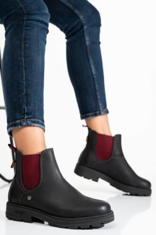 Piros természetes bőr bakancs ws7hl02580a