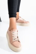 Bézs természetes bőr sport cipők 3s7h001