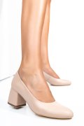 Bézs természetes bőr magassarkú cipők 5s7h600