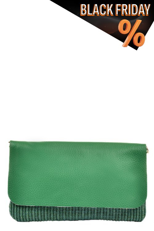 Zöld természetes bőr taska bs7hs3322