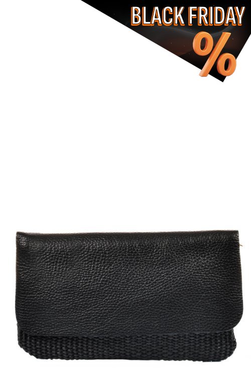 Fekete természetes bőr taska bs7hs3322